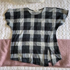 Black and grey checkered tunic